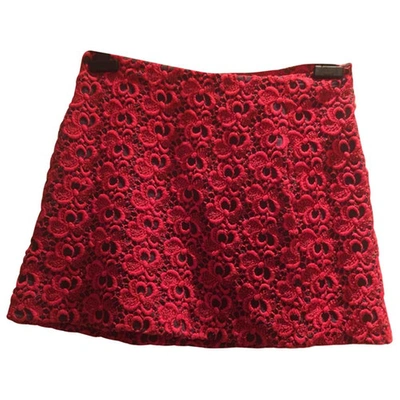 Pre-owned Msgm Mini Skirt In Red