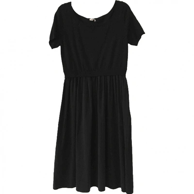 Pre-owned P.a.r.o.s.h Silk Mid-length Dress In Black