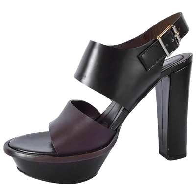 Pre-owned Marni Leather Sandals In Black