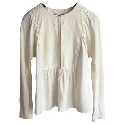 Pre-owned Gucci Silk Blouse In Ecru