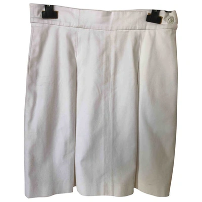 Pre-owned Chanel Mid-length Skirt In White