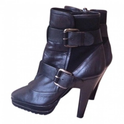 Pre-owned Barbara Bui Black Leather Ankle Boots