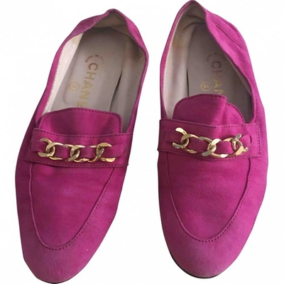 Pre-owned Chanel Flats In Pink