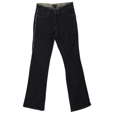 Pre-owned Burberry Straight Jeans In Blue