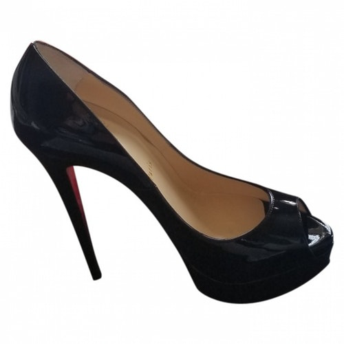 christian louboutin lady peep black