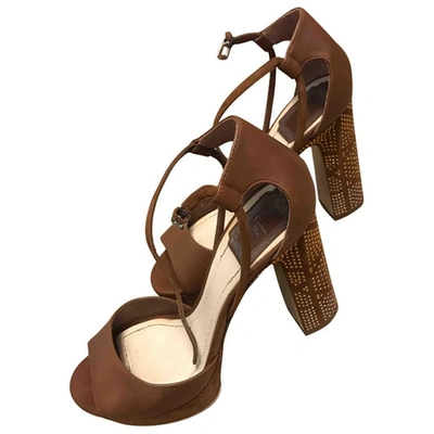 Pre-owned Dior Sandals In Brown