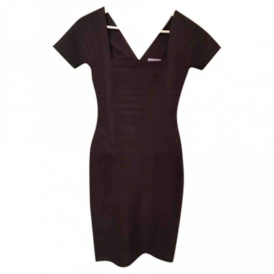 Pre-owned Herve Leger Dress In Brown