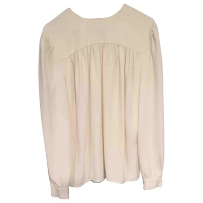 Pre-owned Miu Miu Beige Viscose Top