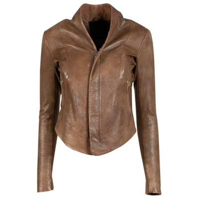 Pre-owned Veda Brown Leather Jacket