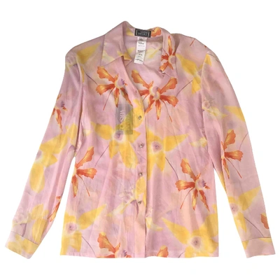 Pre-owned Versace Silk Shirt In Pink