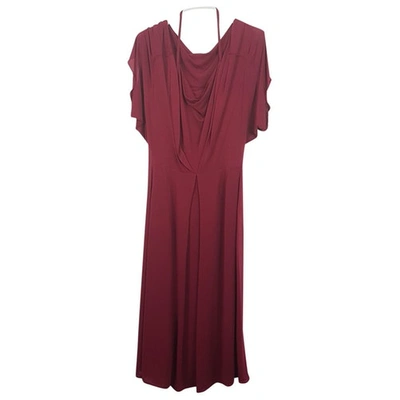 Pre-owned Alberta Ferretti Mid-length Dress In Burgundy