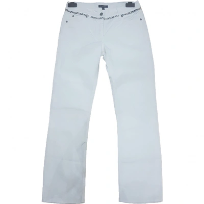 Pre-owned Burberry Straight Pants In White