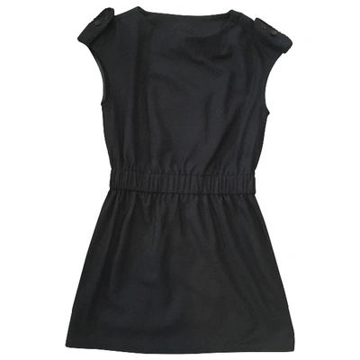 Pre-owned Sessun Wool Mini Dress In Black