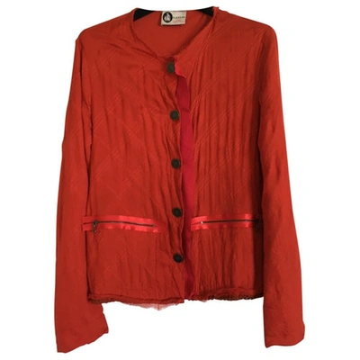 Pre-owned Lanvin Silk Short Vest In Red