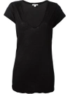 James Perse Black Flamé Effect T-shirt In Nero