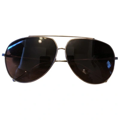 Pre-owned Dita Aviator Sunglasses In Gold