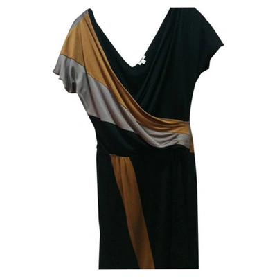 Pre-owned Kenzo Brown Silk Dress