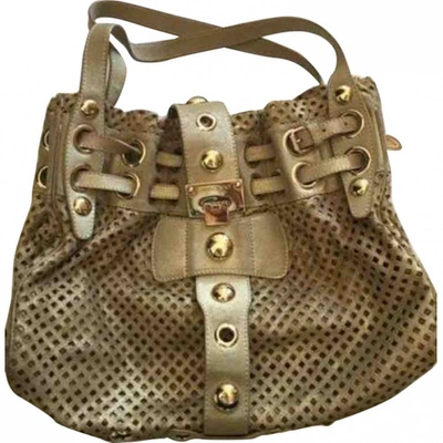 Pre-owned Jimmy Choo Leather Handbag In Gold