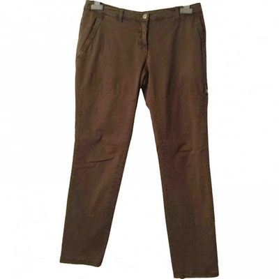 Pre-owned Prada Straight Pants In Brown