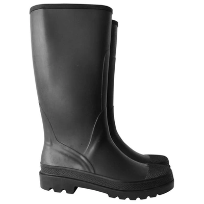 Pre-owned Burberry Black Rubber Boots