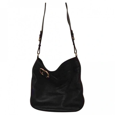 Pre-owned Gucci Leather Handbag In Black