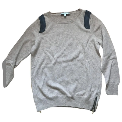 Pre-owned Sandro Wool Jumper In Beige