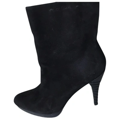 Pre-owned Calvin Klein Collection Ankle Boots In Black