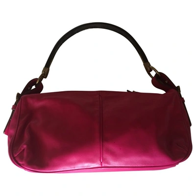 Pre-owned Sergio Rossi Leather Mini Bag In Pink