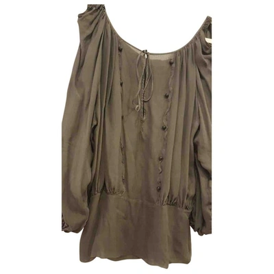 Pre-owned Emilio Pucci Silk Blouse In Anthracite