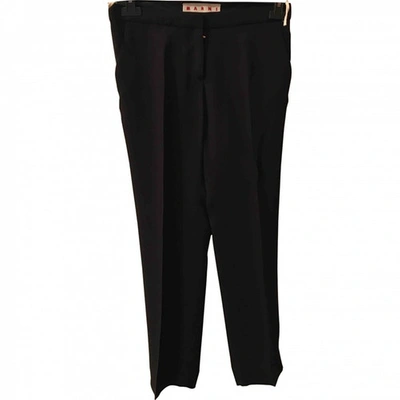 Pre-owned Marni Trousers In Black