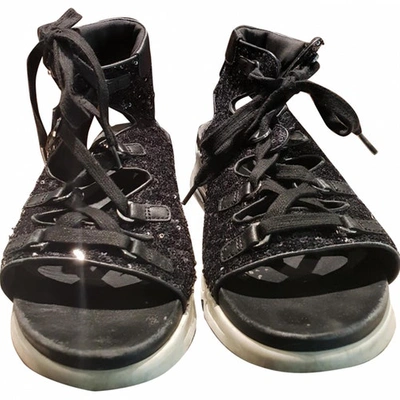 Pre-owned Ash Glitter Sandal In Black