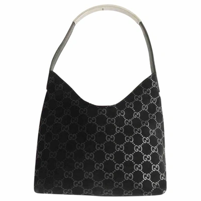 Pre-owned Gucci Hobo Black Suede Handbags