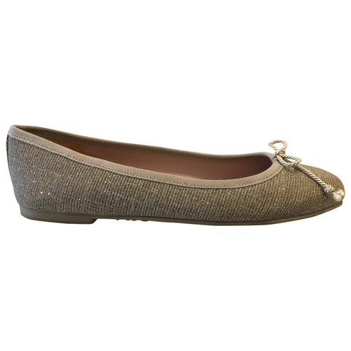 silver glitter ballerina shoes