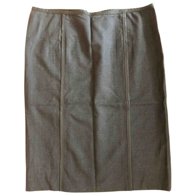 Pre-owned Philosophy Di Alberta Ferretti Wool Mid-length Skirt In Anthracite