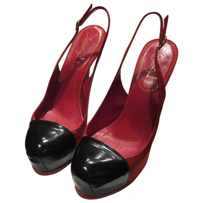 Pre-owned Saint Laurent Heels In Red