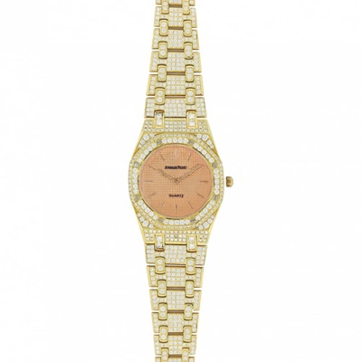 Pre-owned Audemars Piguet Royal Oak Lady Pink Yellow Gold Watches