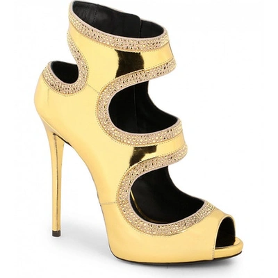 Pre-owned Giuseppe Zanotti Patent Leather Boots In Gold