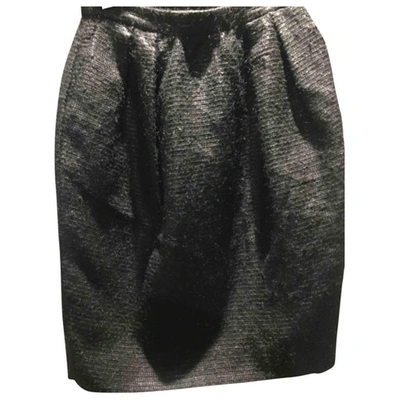 Pre-owned Saint Laurent Wool Mid-length Skirt In Black