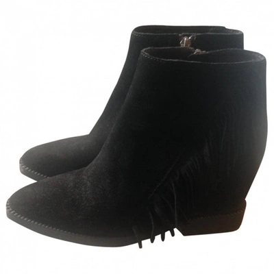 Pre-owned Ash Ankle Boots In Black