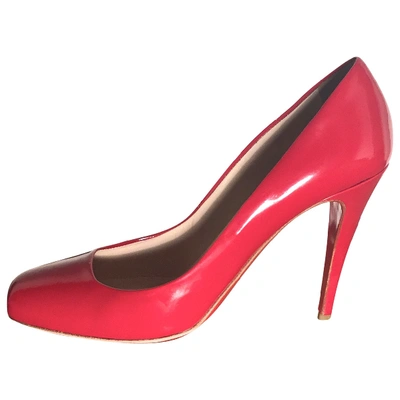 Pre-owned Christian Louboutin Patent Leather Heels In Red