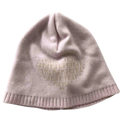 Pre-owned Fendi Cashmere Beanie In Pink