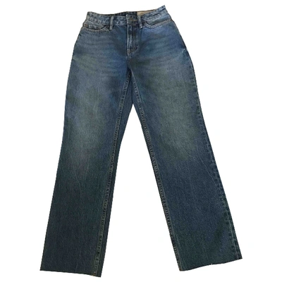 Pre-owned Allsaints Straight Jeans In Blue