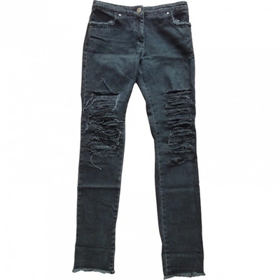 Pre-owned Christopher Kane Straight Jeans In Black