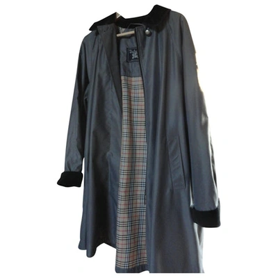 Pre-owned Burberry Anthracite Cotton Trench Coat