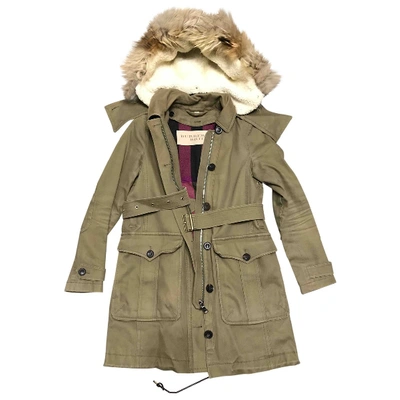 Pre-owned Burberry Coat In Khaki