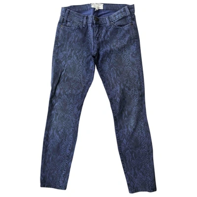 Pre-owned Current Elliott Slim Jeans In Purple