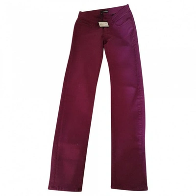 Pre-owned The Kooples Slim Jeans In Purple
