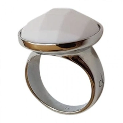 Pre-owned Calvin Klein Ring In White