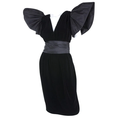 Pre-owned Saint Laurent Black Velvet Dress