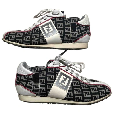 Pre-owned Fendi Cloth Trainers In Black